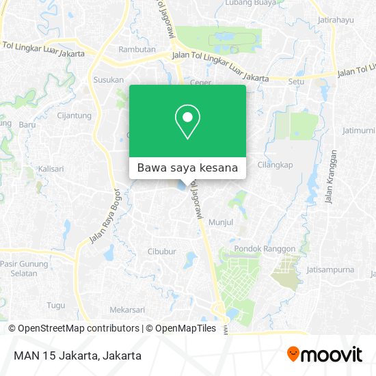 Peta MAN 15 Jakarta