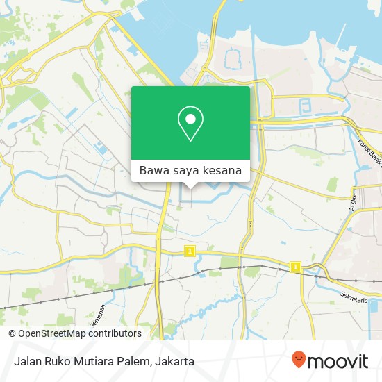 Peta Jalan Ruko Mutiara Palem