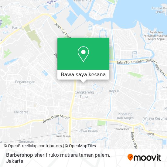 Peta Barbershop sherif ruko mutiara taman palem