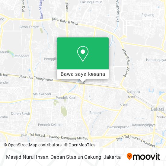 Peta Masjid Nurul Ihsan, Depan Stasiun Cakung
