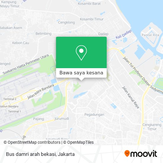 Peta Bus damri arah bekasi