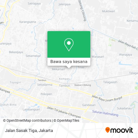 Peta Jalan Sasak Tiga