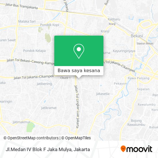 Peta Jl.Medan IV Blok F Jaka Mulya