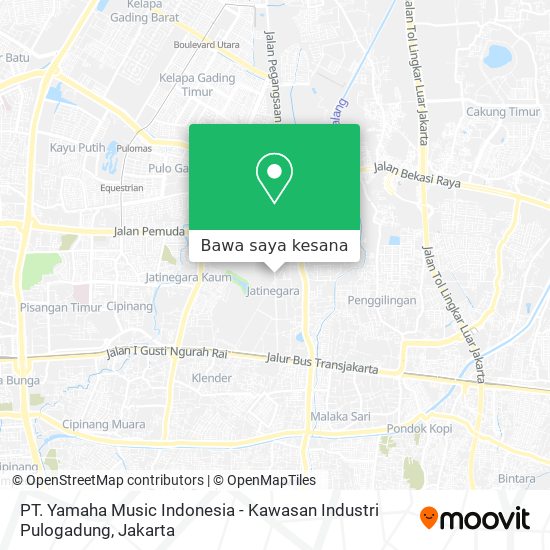 Peta PT. Yamaha Music Indonesia - Kawasan Industri Pulogadung