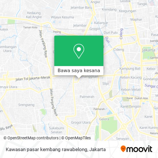 Peta Kawasan pasar kembang rawabelong