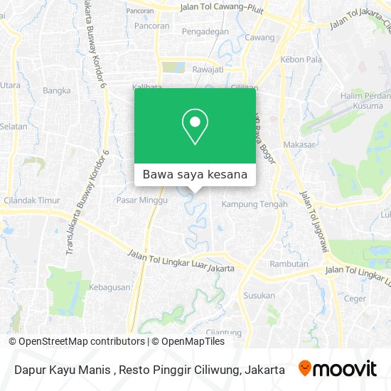 Peta Dapur Kayu Manis , Resto Pinggir Ciliwung