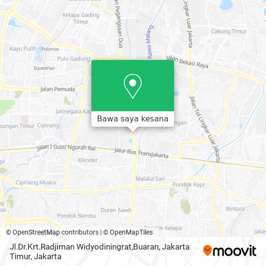 Peta Jl.Dr.Krt.Radjiman Widyodiningrat,Buaran, Jakarta Timur