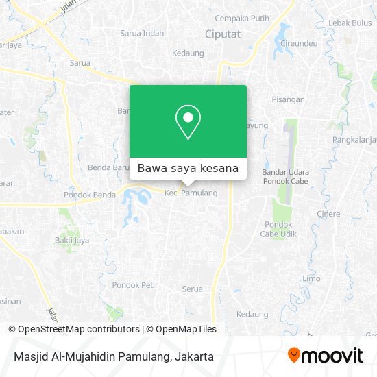 Peta Masjid Al-Mujahidin Pamulang