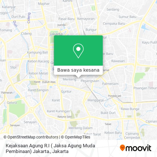 Peta Kejaksaan Agung R.I ( Jaksa Agung Muda Pembinaan) Jakarta.