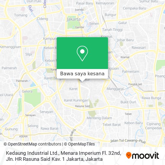 Peta Kedaung Industrial Ltd., Menara Imperium Fl. 32nd, Jln. HR Rasuna Said Kav. 1 Jakarta