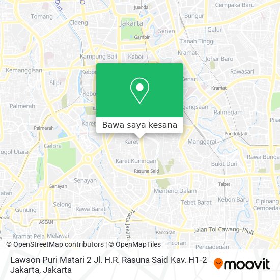 Peta Lawson Puri Matari 2 Jl. H.R. Rasuna Said  Kav. H1-2 Jakarta