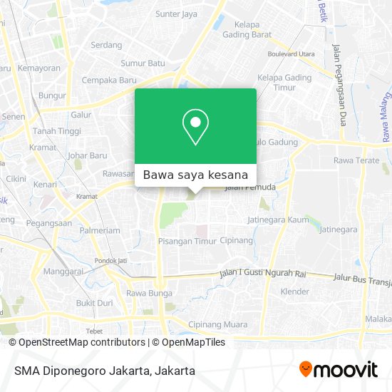 Peta SMA Diponegoro Jakarta