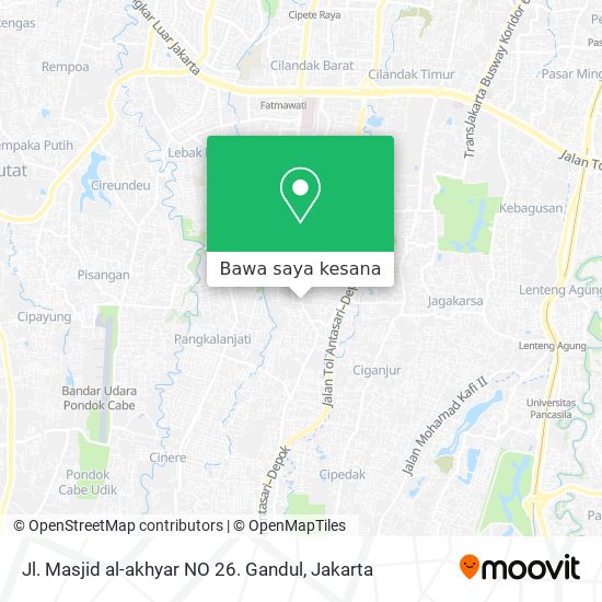 Peta Jl. Masjid al-akhyar NO 26. Gandul