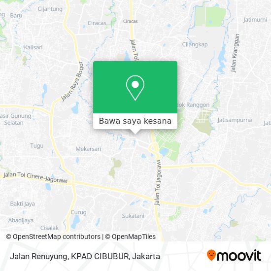 Peta Jalan Renuyung, KPAD CIBUBUR