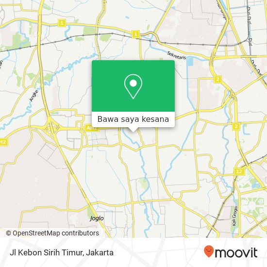 Peta Jl Kebon Sirih Timur