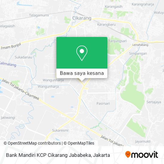 Peta Bank Mandiri KCP Cikarang Jababeka