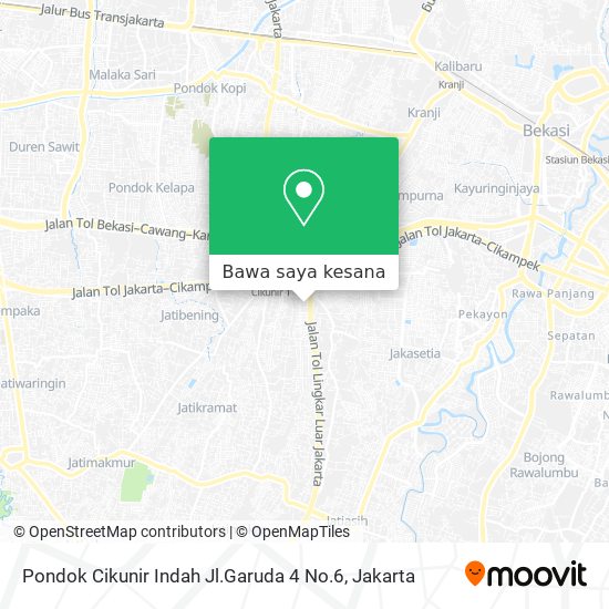 Peta Pondok Cikunir Indah Jl.Garuda 4 No.6