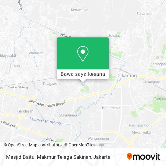 Peta Masjid Baitul Makmur Telaga Sakinah