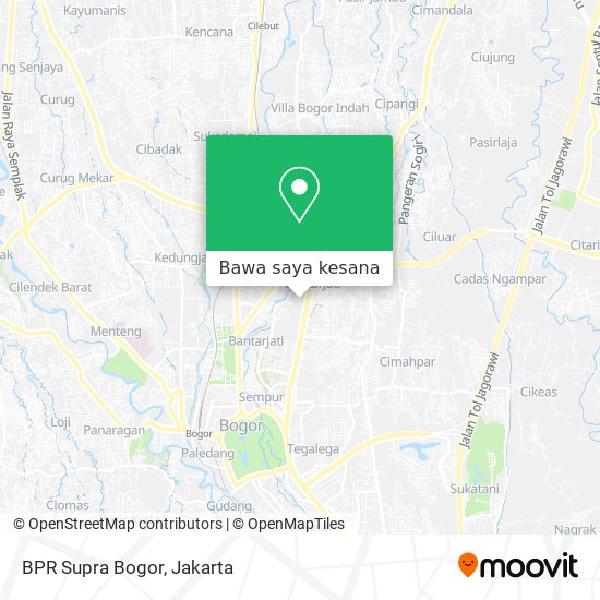 Peta BPR Supra Bogor