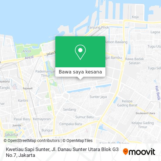 Peta Kwetiau Sapi Sunter, Jl. Danau Sunter Utara Blok G3 No.7