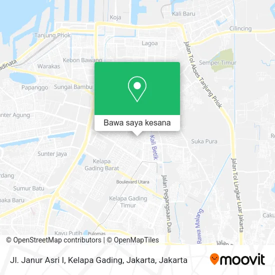 Peta Jl. Janur Asri I, Kelapa Gading, Jakarta
