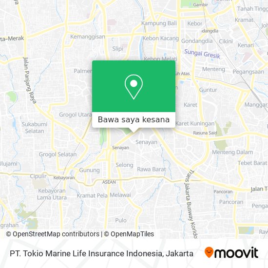 Peta PT. Tokio Marine Life Insurance Indonesia