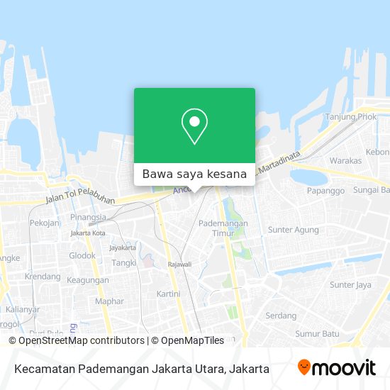 Peta Kecamatan Pademangan Jakarta Utara