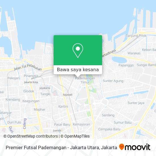Peta Premier Futsal Pademangan - Jakarta Utara