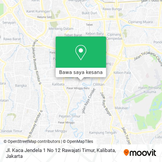 Peta Jl. Kaca Jendela 1 No 12 Rawajati Timur, Kalibata