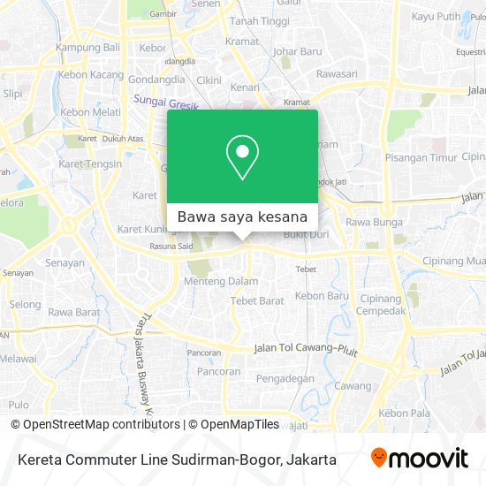 Peta Kereta Commuter Line Sudirman-Bogor