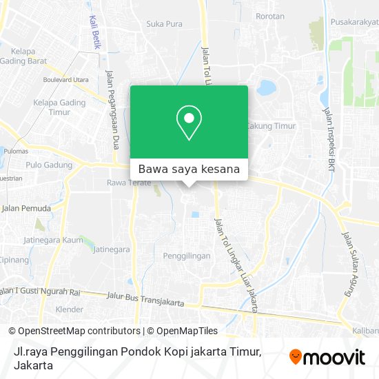 Peta Jl.raya Penggilingan Pondok Kopi jakarta Timur