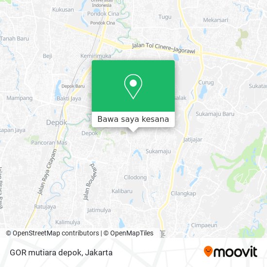 Peta GOR mutiara depok