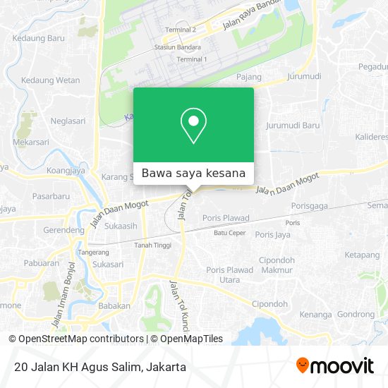 Peta 20 Jalan KH Agus Salim