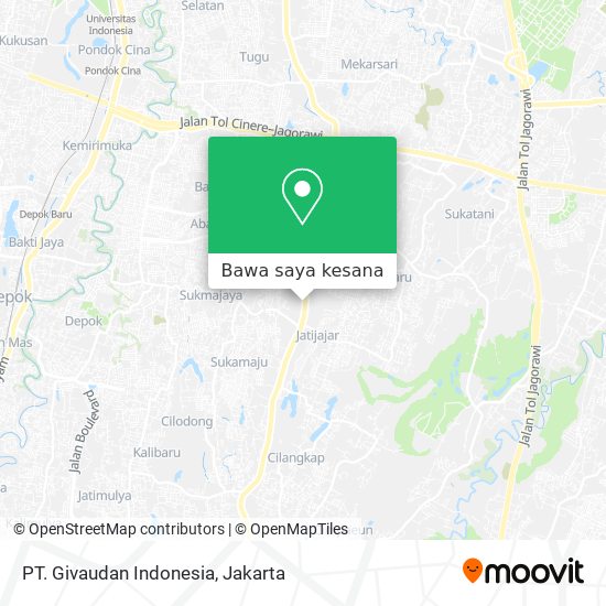 Peta PT. Givaudan Indonesia