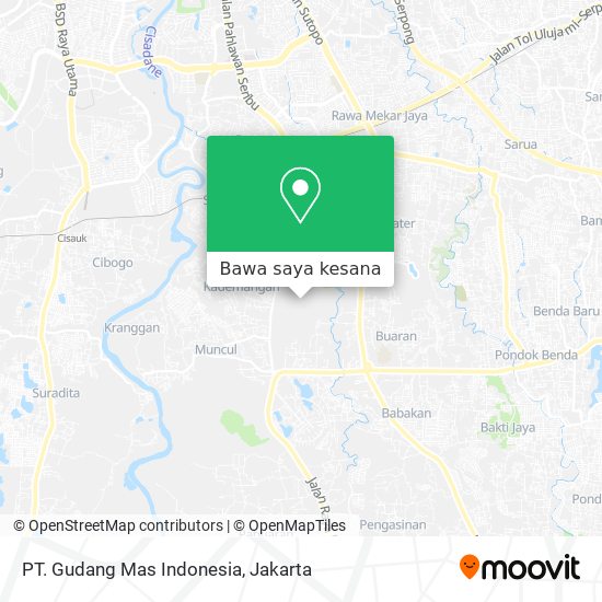 Peta PT. Gudang Mas Indonesia