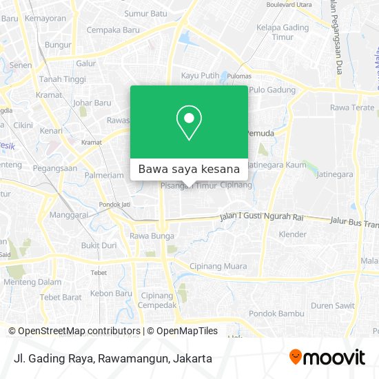 Peta Jl. Gading Raya, Rawamangun