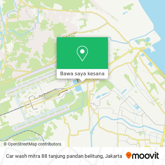 Peta Car wash mitra 88 tanjung pandan belitung