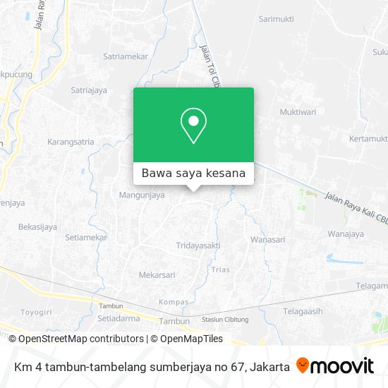 Peta Km 4 tambun-tambelang sumberjaya no 67