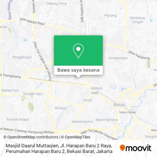Peta Masjid Daarul Muttaqien, Jl. Harapan Baru 2 Raya, Perumahan Harapan Baru 2, Bekasi Barat