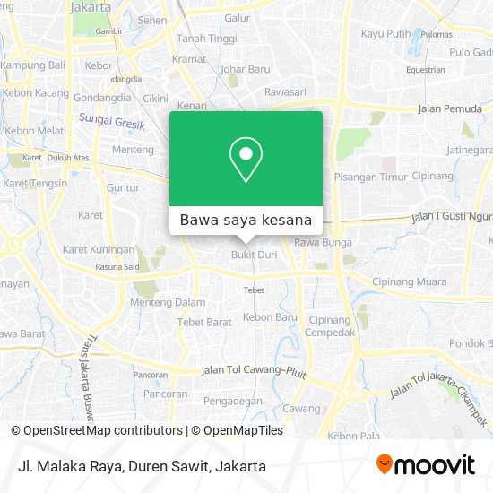 Peta Jl. Malaka Raya, Duren Sawit