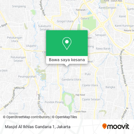 Peta Masjid Al Ikhlas Gandaria 1