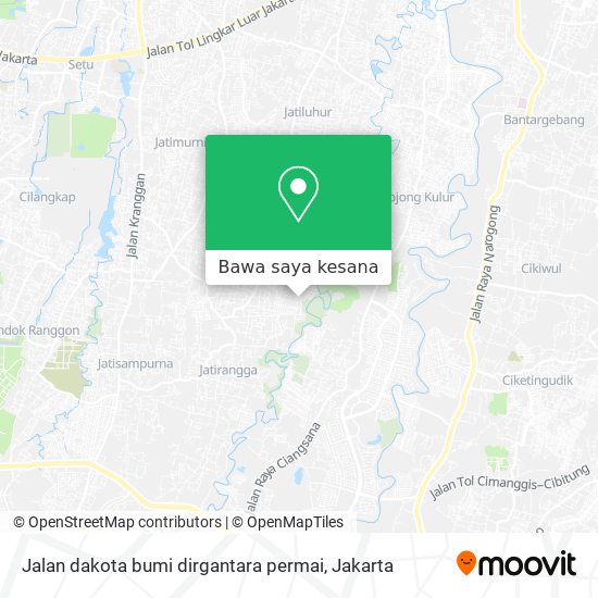 Peta Jalan dakota bumi dirgantara permai