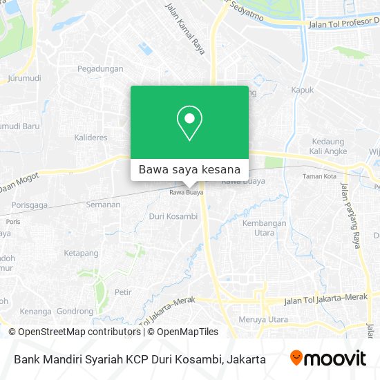 Peta Bank Mandiri Syariah KCP Duri Kosambi