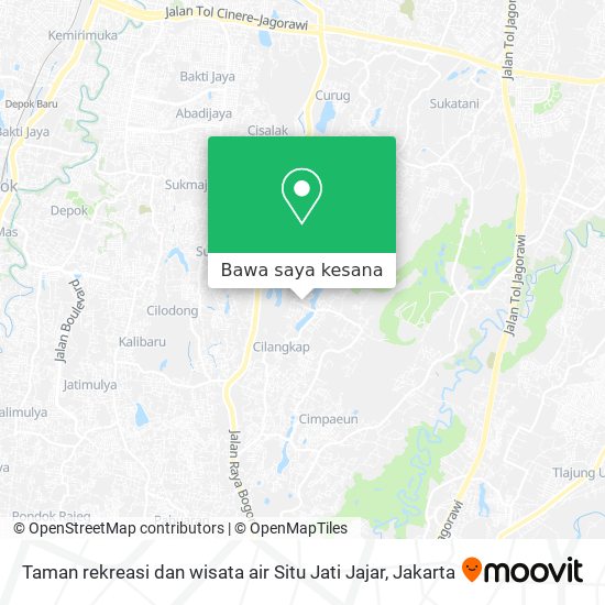 Peta Taman rekreasi dan wisata air Situ Jati Jajar