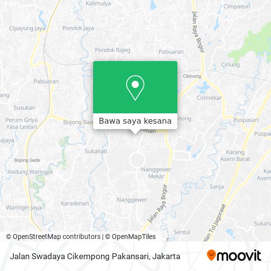 Peta Jalan Swadaya Cikempong Pakansari