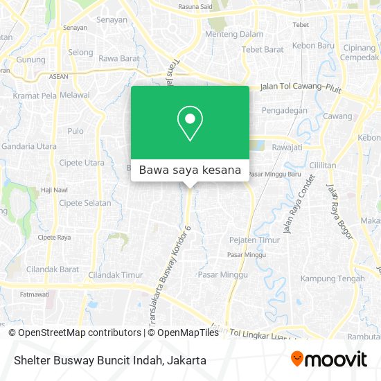 Peta Shelter Busway Buncit Indah