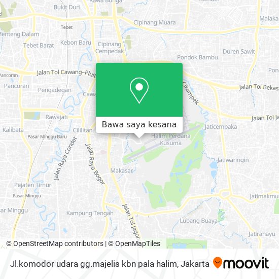 Peta Jl.komodor udara gg.majelis kbn pala halim
