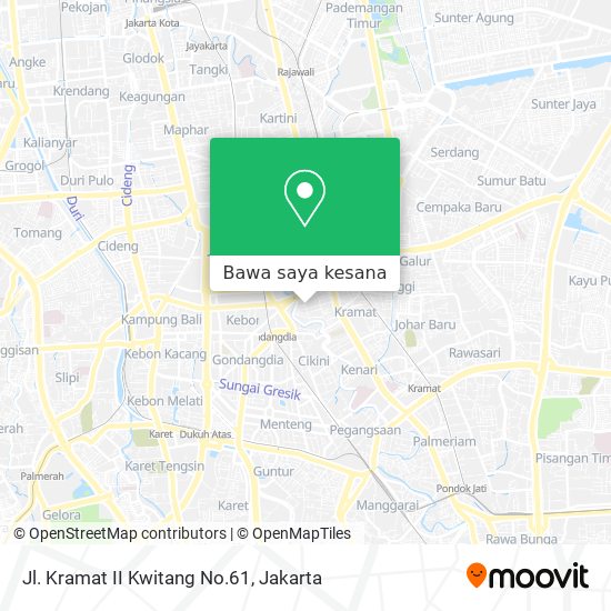 Peta Jl. Kramat II Kwitang No.61