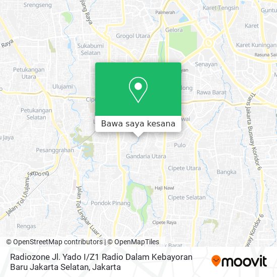 Peta Radiozone  Jl. Yado I / Z1 Radio Dalam Kebayoran Baru Jakarta Selatan