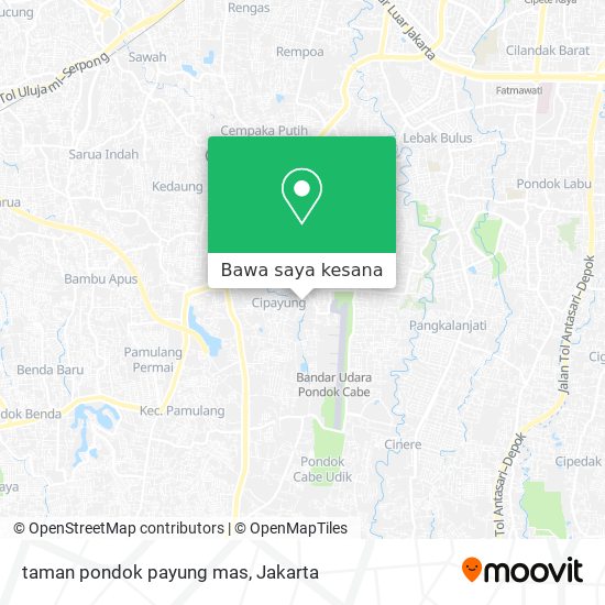 Peta taman pondok payung mas